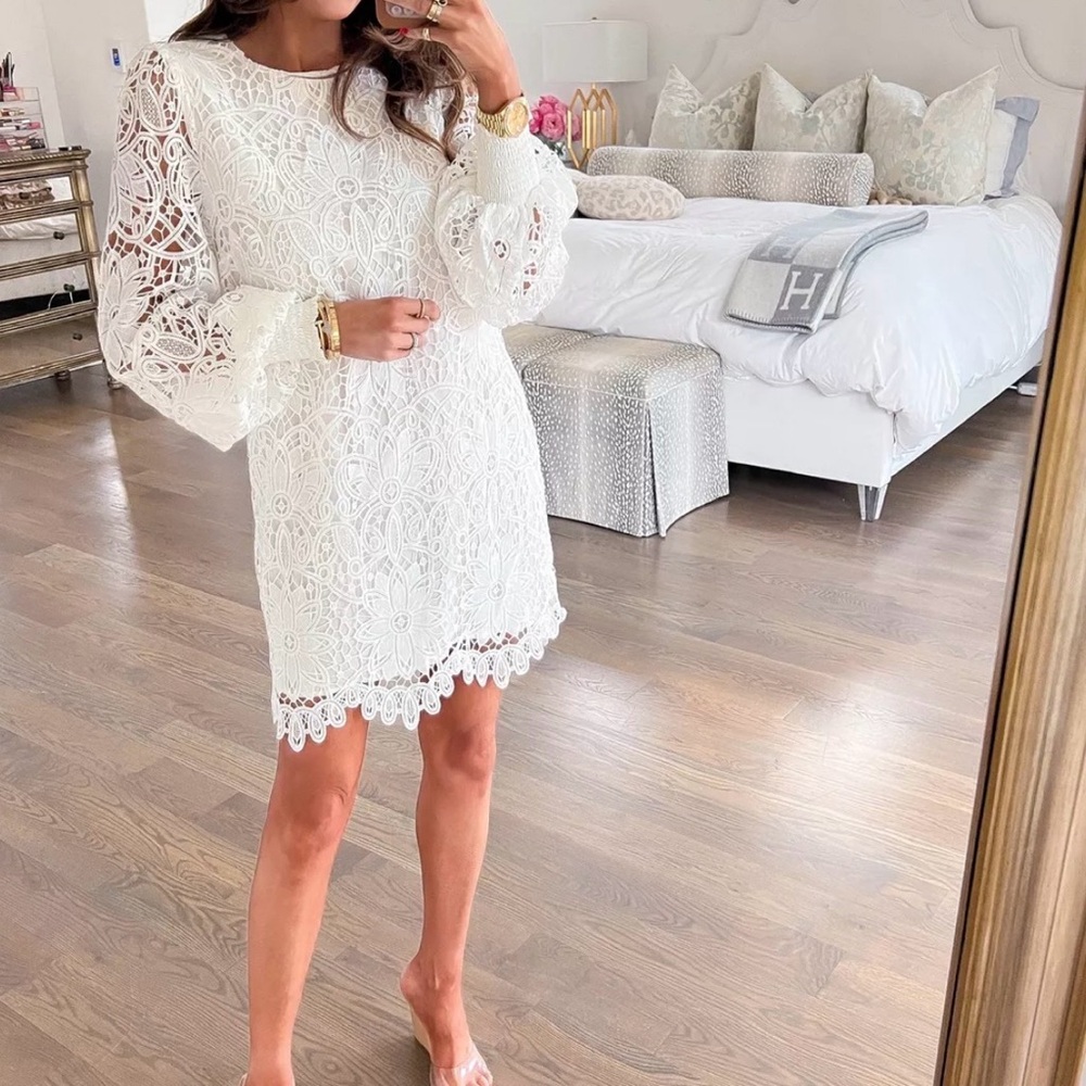 NWT white lace Aura dress from Red Dress